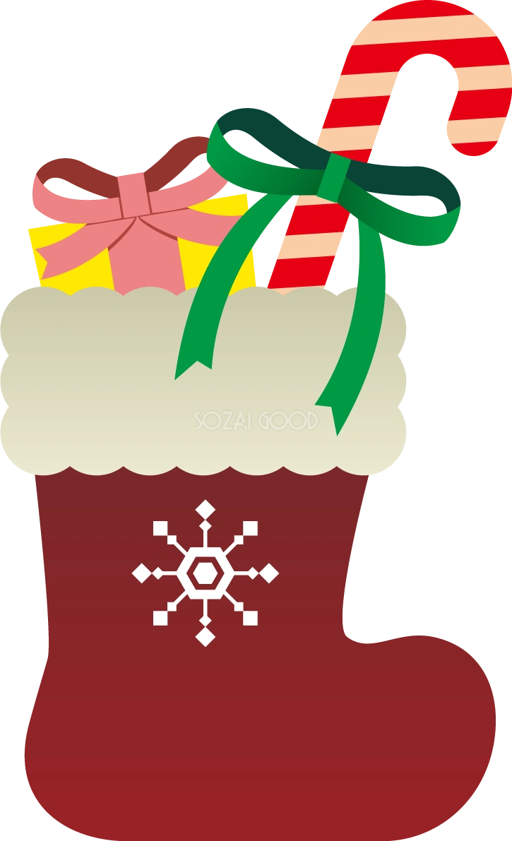 クリスマス ブーツ かわいい イラスト無料 フリー90327