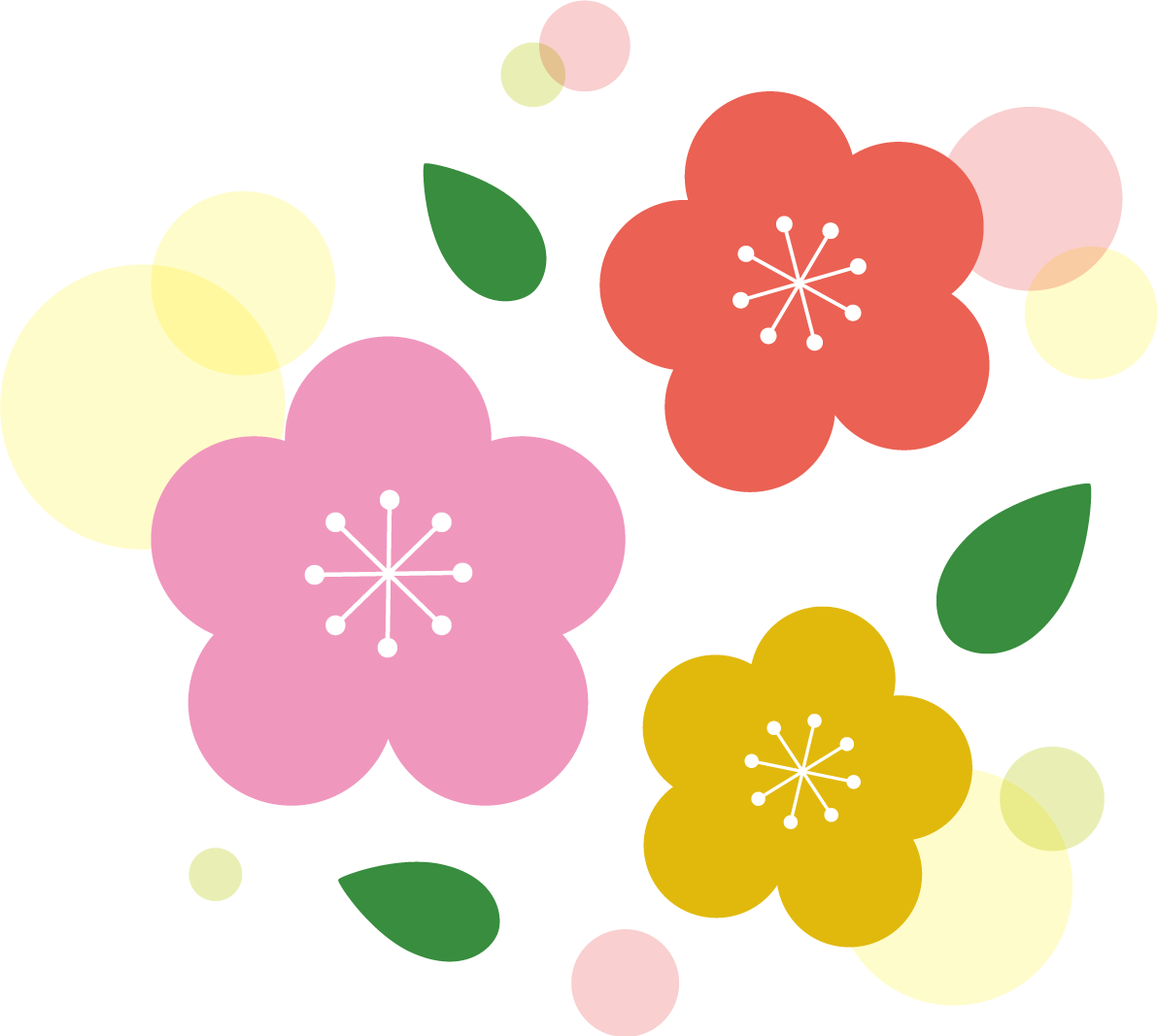 梅の花 かわいい イラスト無料 フリー90367に写真・文字を入れる