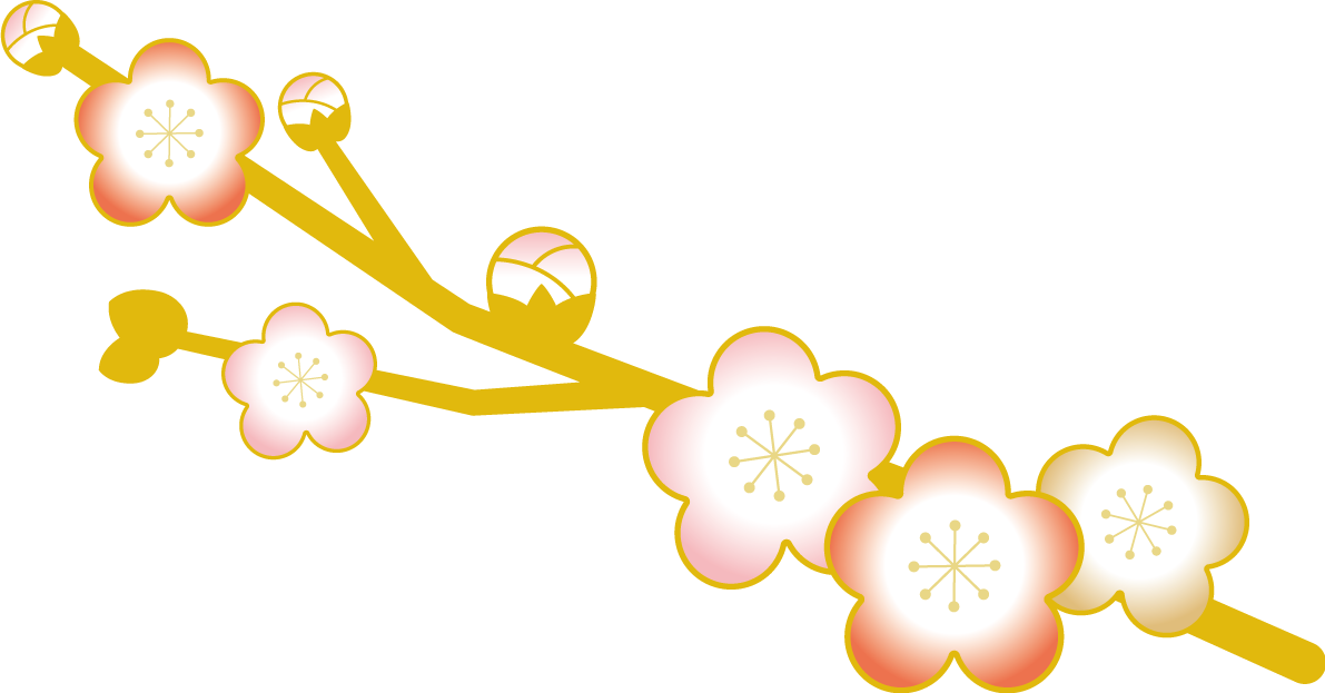 梅の花 かわいい イラスト無料 フリー90368に写真・文字を入れる