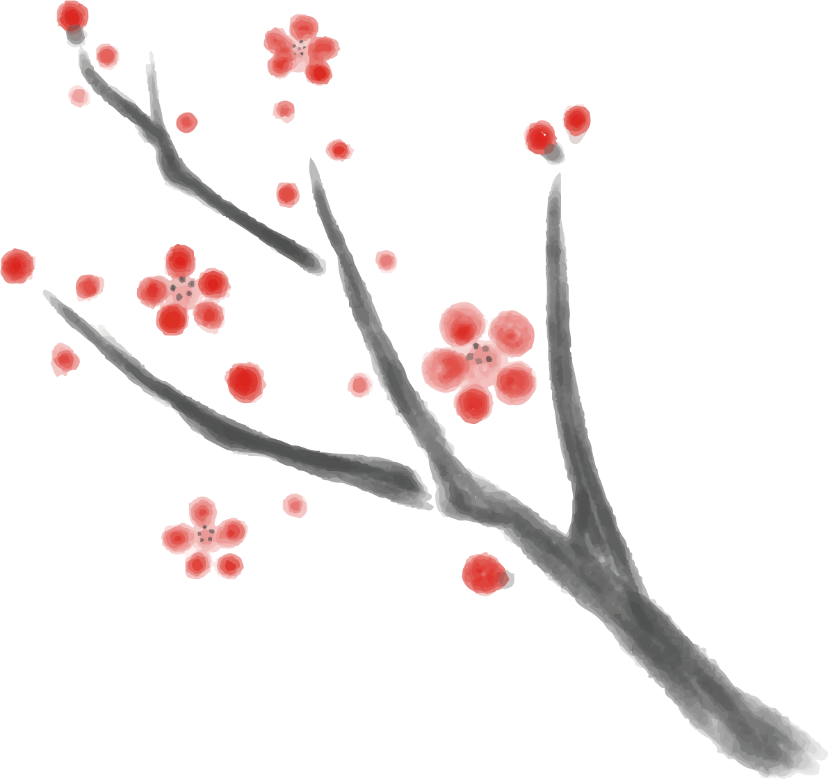 梅の花 和風 イラスト無料 フリー90394に写真・文字を入れる
