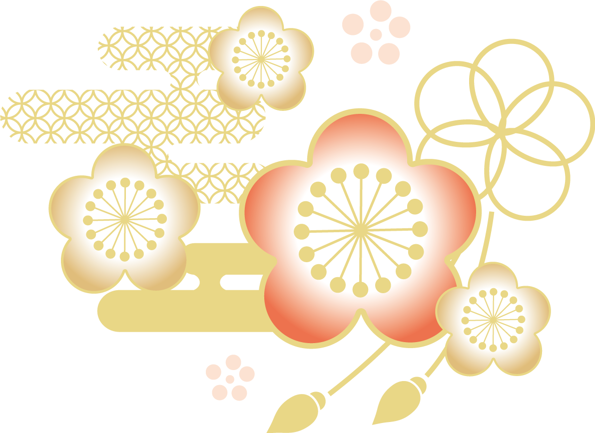 梅の花 和風 イラスト無料 フリー90396に写真・文字を入れる