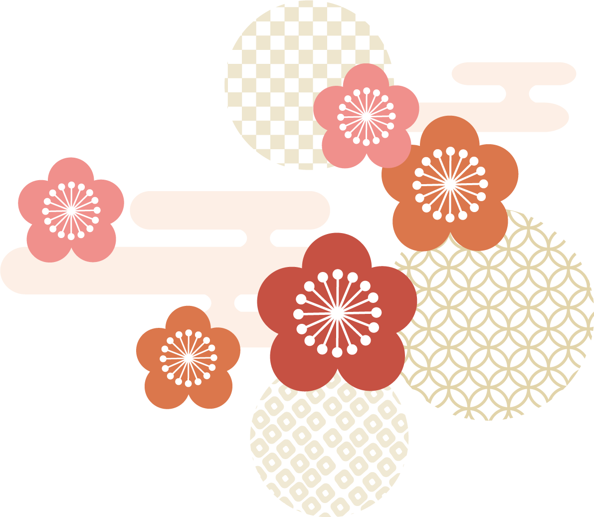梅の花 和風 イラスト無料 フリー90407に写真・文字を入れる