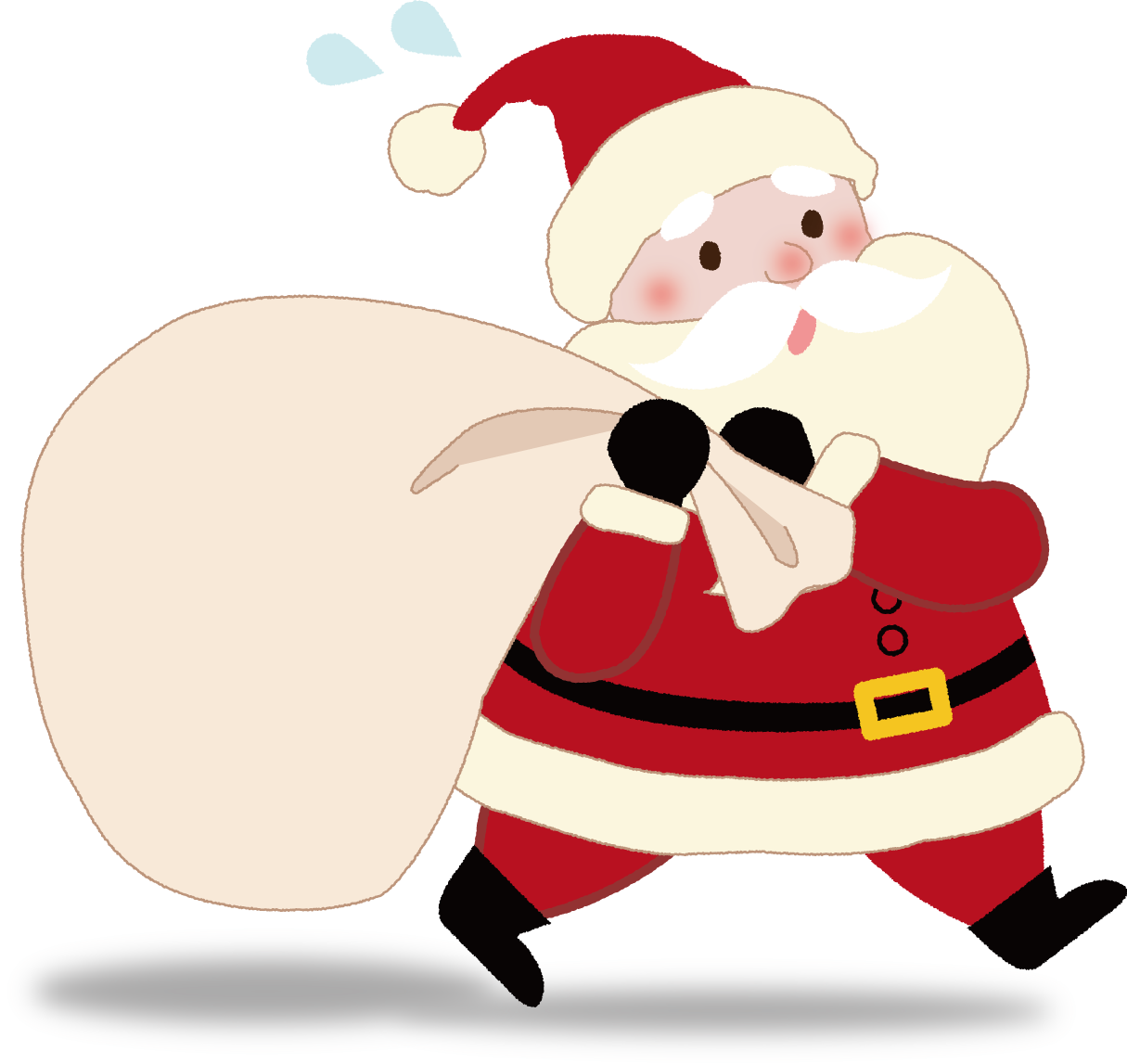 クリスマス かわいい サンタクロース イラスト無料 フリー90422に写真・文字を入れる