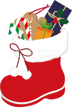 クリスマス ブーツ お菓子 かわいい イラスト無料 フリー90429