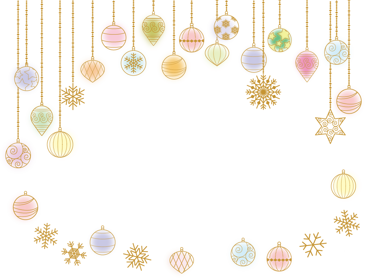 クリスマス フレーム枠 イラスト オーナメント 無料 フリー90433に写真・文字を入れる