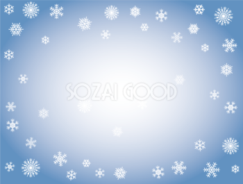 冬 雪の結晶  背景 イラスト無料 フリー90434
