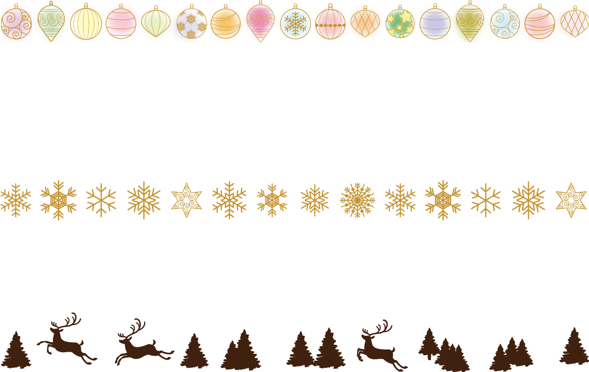 クリスマス ライン おしゃれ イラスト無料 フリー90437に写真・文字を入れる
