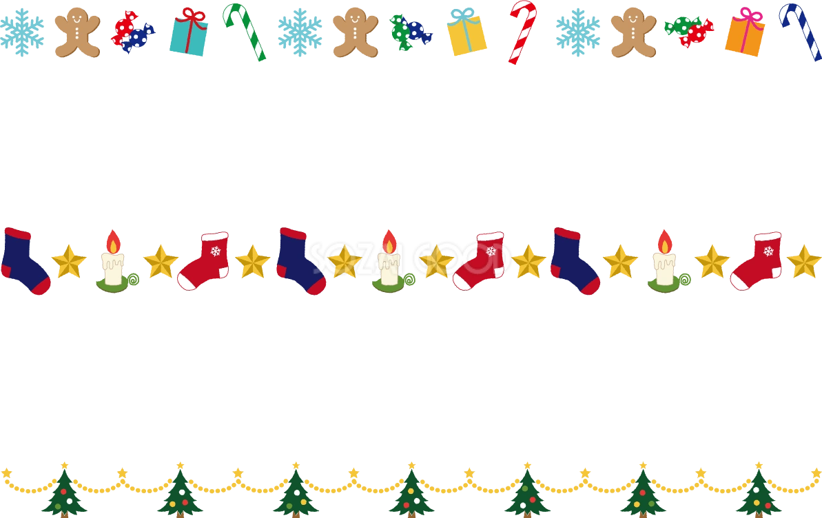クリスマス ライン かわいい イラスト無料 フリー90439