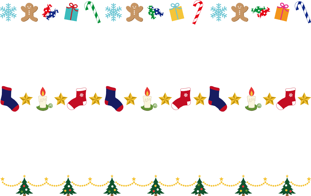 クリスマス ライン かわいい イラスト無料 フリー90439に写真・文字を入れる
