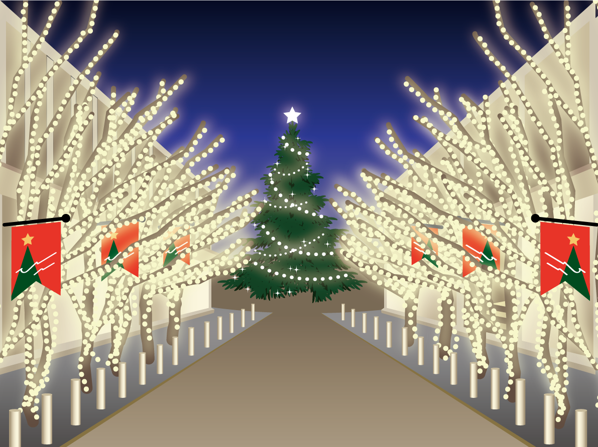 クリスマス ネオン 背景 イラスト無料 フリー90440に写真・文字を入れる