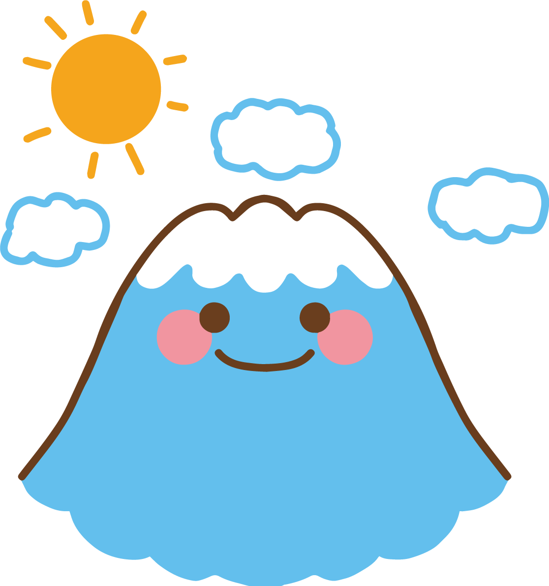 富士山 かわいい イラスト無料 フリー90481に写真・文字を入れる