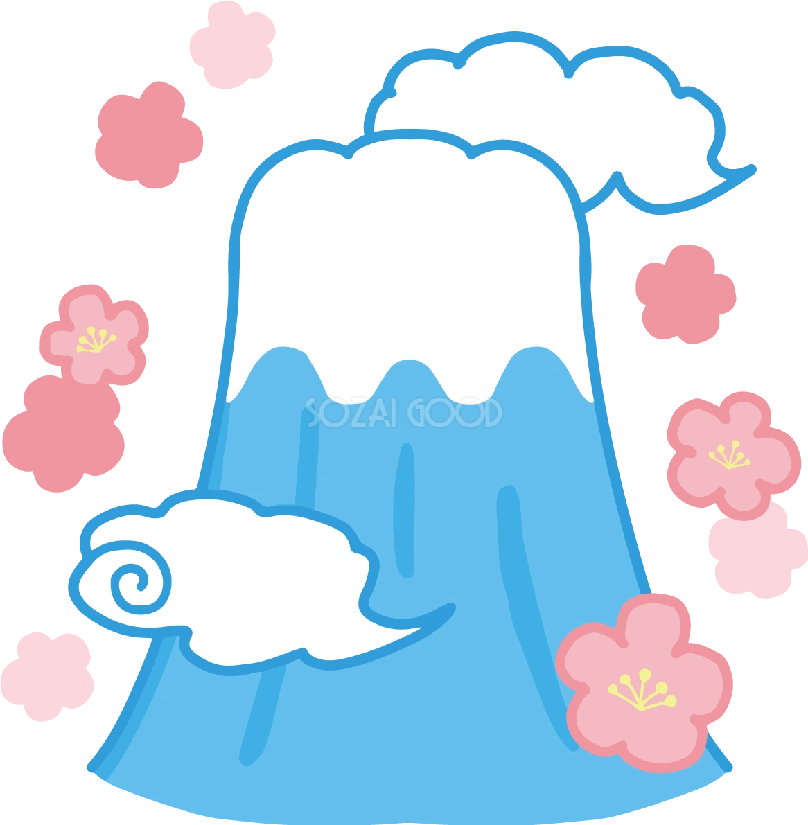 富士山 かわいい イラスト無料 フリー90497