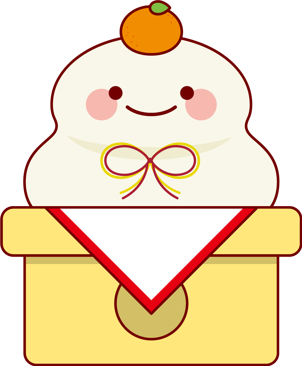 鏡餅 かわいい イラスト無料 フリー90499に写真・文字を入れる