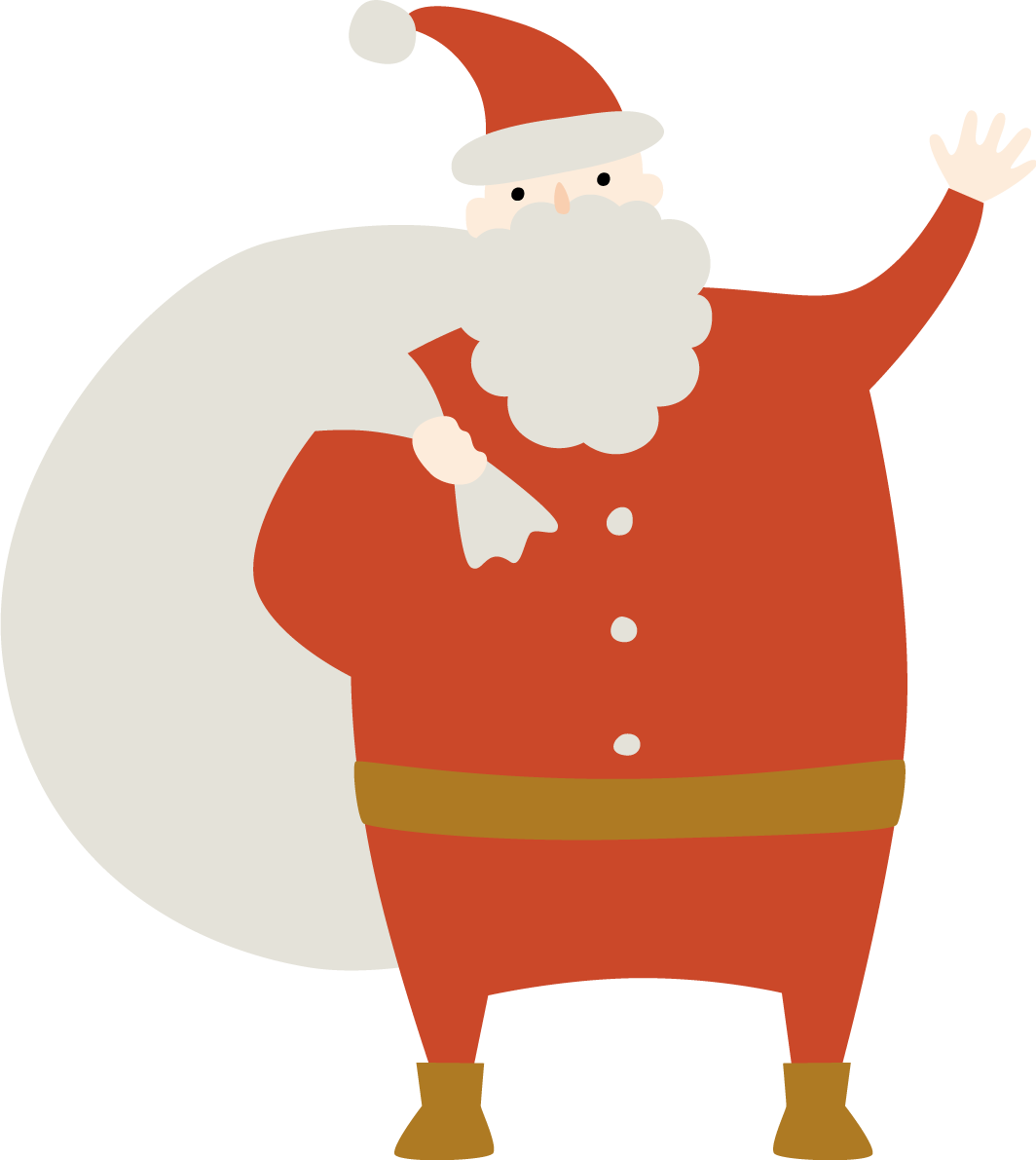 クリスマス おしゃれ サンタクロース イラスト無料 フリー90514に写真・文字を入れる