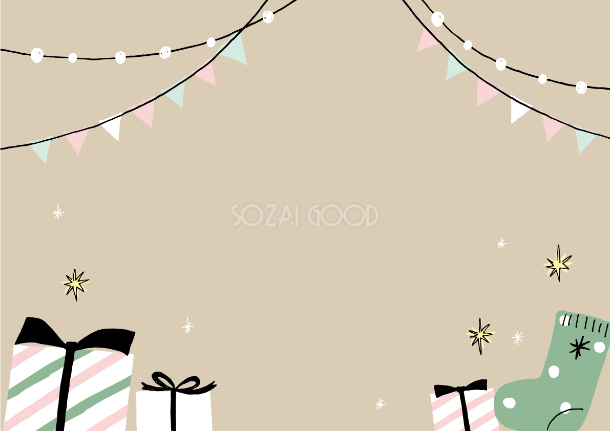 クリスマス おしゃれ 背景 イラスト無料 フリー90517