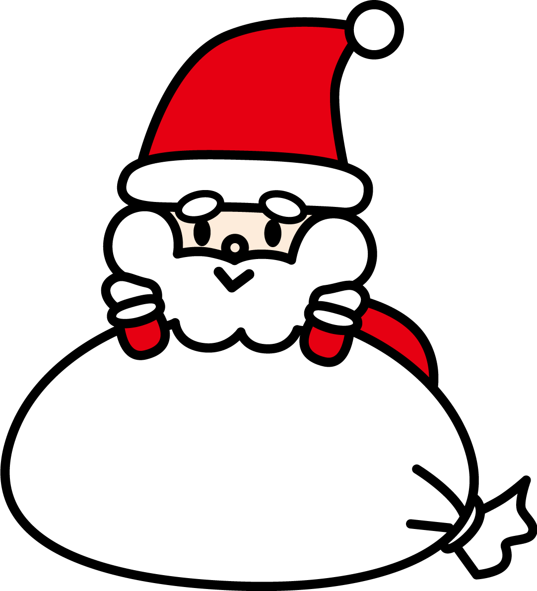 クリスマス かわいい サンタクロース イラスト無料 フリー90523に写真・文字を入れる