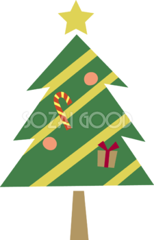 クリスマス ツリー 飾り かわいい イラスト無料 フリー90526