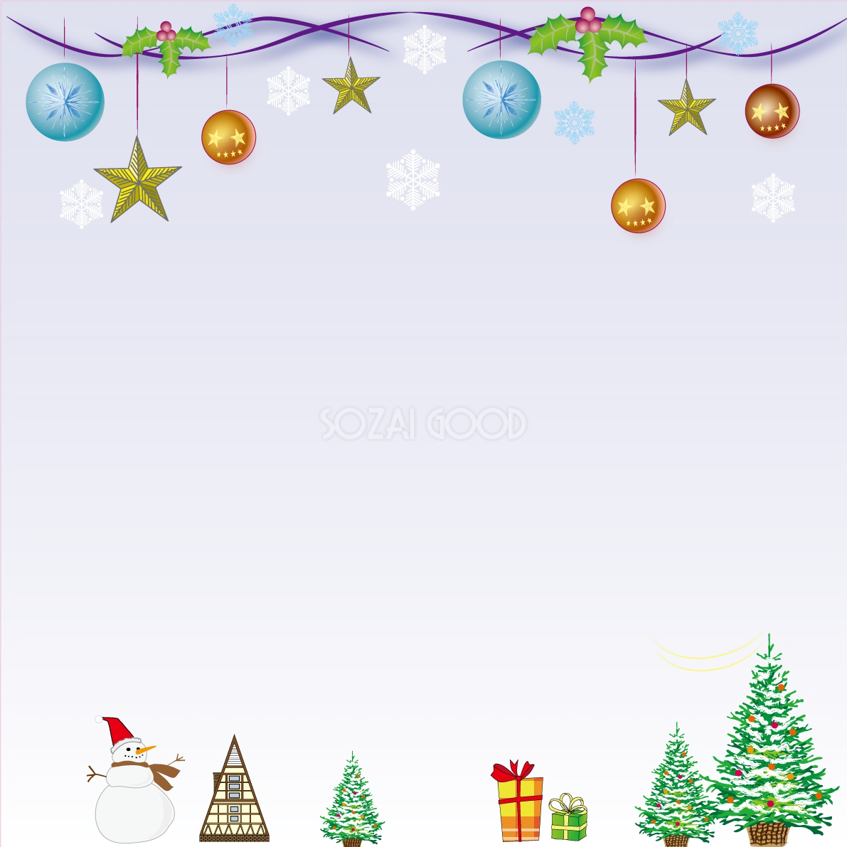 クリスマス フレーム枠イラスト無料 フリー90582