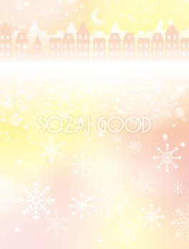 冬 雪の結晶 綺麗(幻想的)な景色 背景イラスト無料 フリー90705