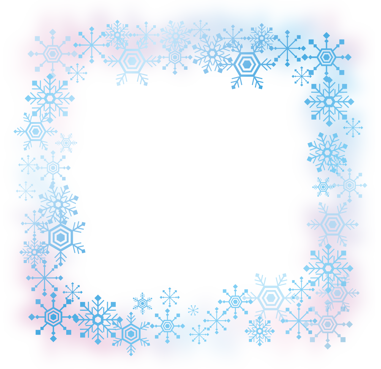冬 雪の結晶 フレーム枠 イラスト無料 フリー90709に写真・文字を入れる