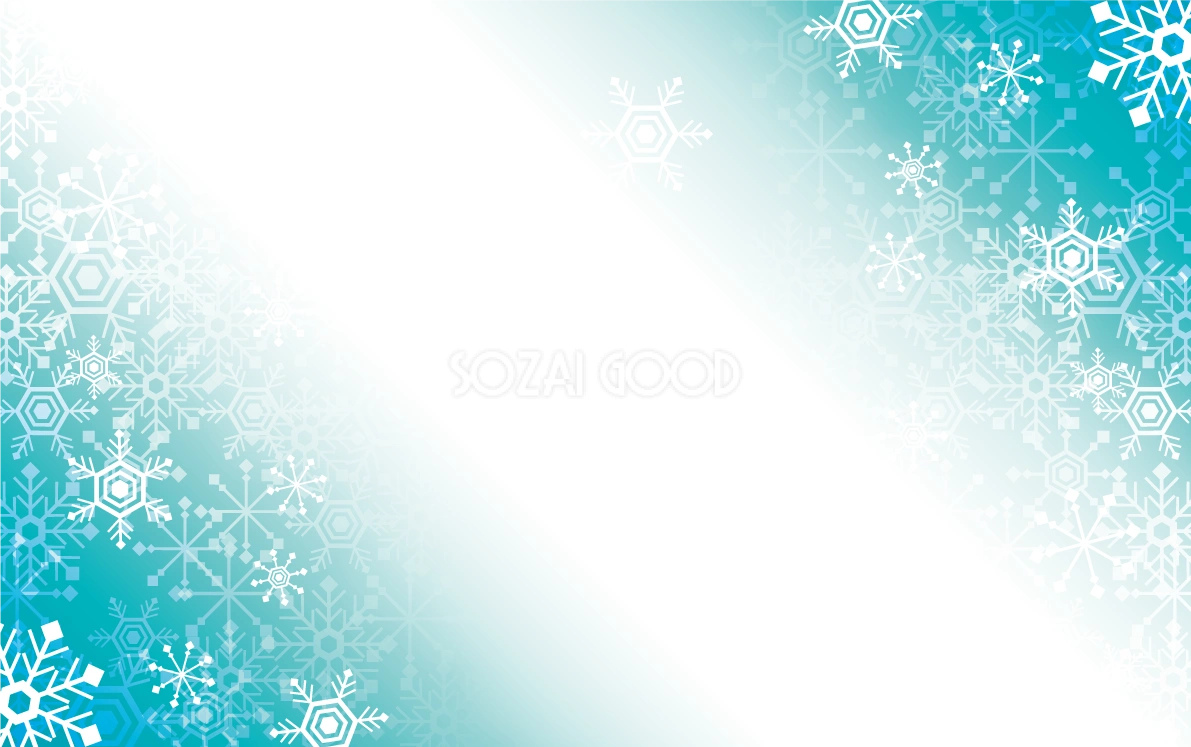 冬 雪の結晶 背景 イラスト無料 フリー90723