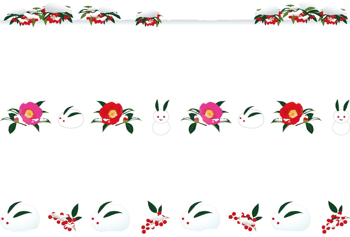 冬 雪 ライン イラスト無料 フリー90737に写真・文字を入れる