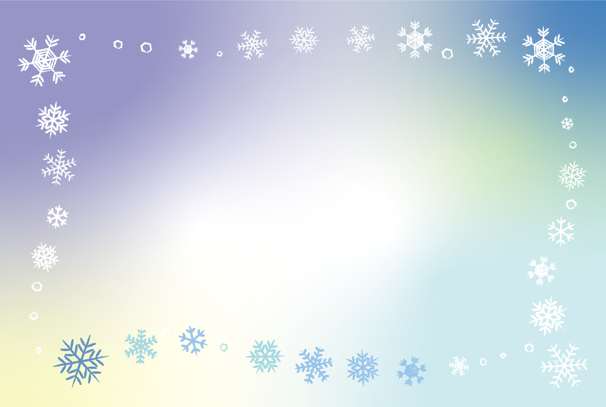 冬 雪の結晶 フレーム枠 イラスト無料 フリー90759に写真・文字を入れる