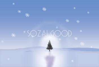 冬 雪の結晶 綺麗(幻想的)な景色 背景イラスト無料 フリー90765