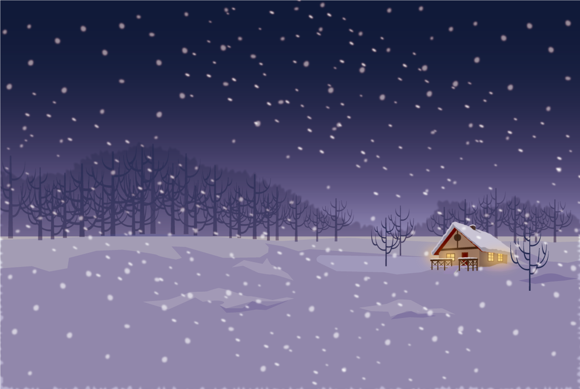 冬 雪 綺麗(幻想的)な景色 背景イラスト無料 フリー90768に写真・文字を入れる