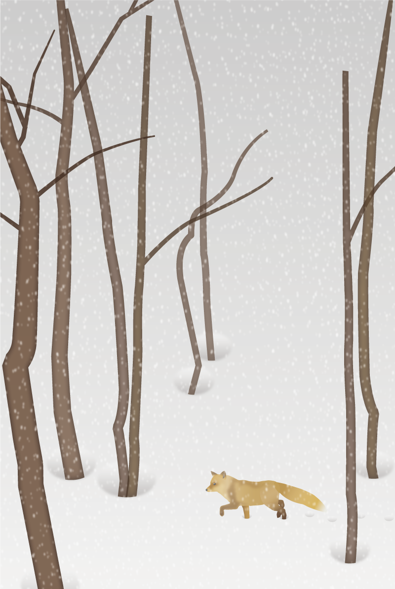 冬 雪 綺麗(幻想的)な景色 背景イラスト無料 フリー90770に写真・文字を入れる