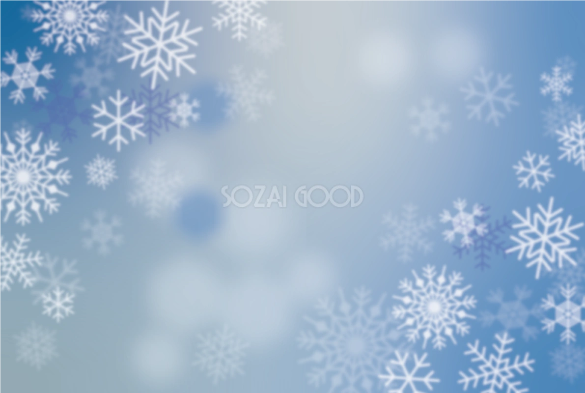 冬 雪の結晶 背景 イラスト無料 フリー90772