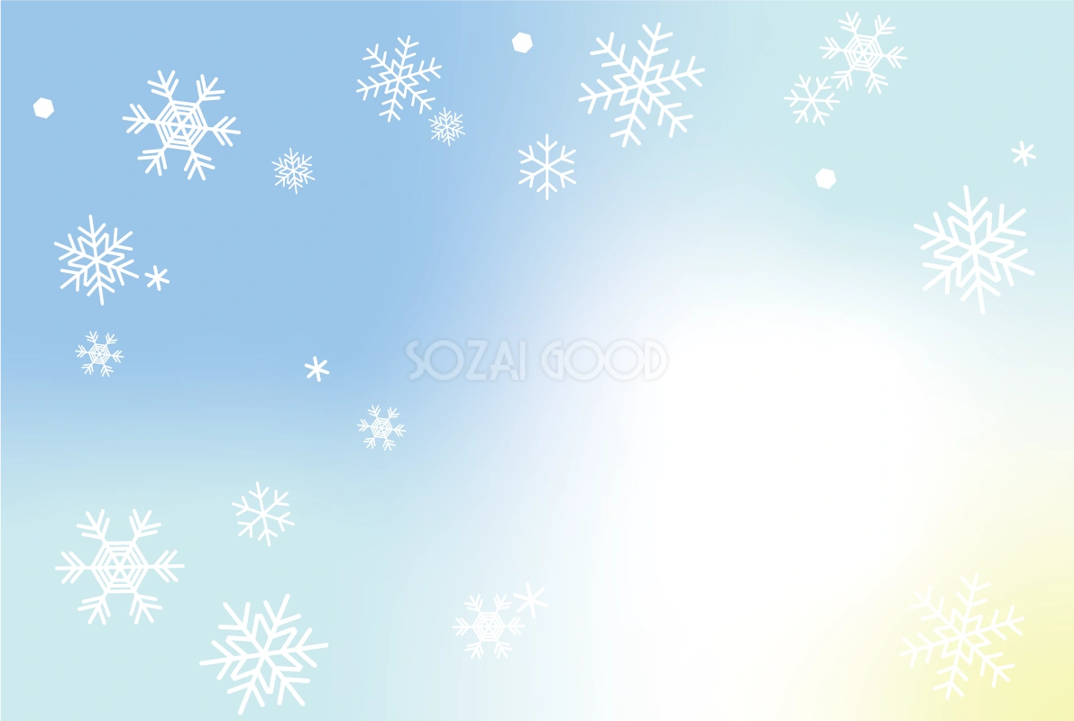 冬 雪の結晶 背景 イラスト無料 フリー90775