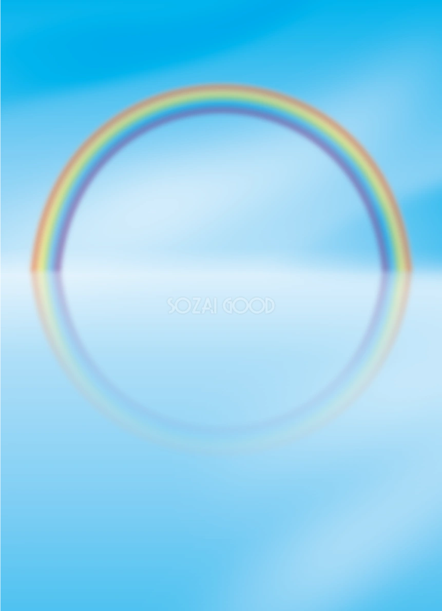 虹 青空 おしゃれ 7色 背景イラスト 無料 フリー90837