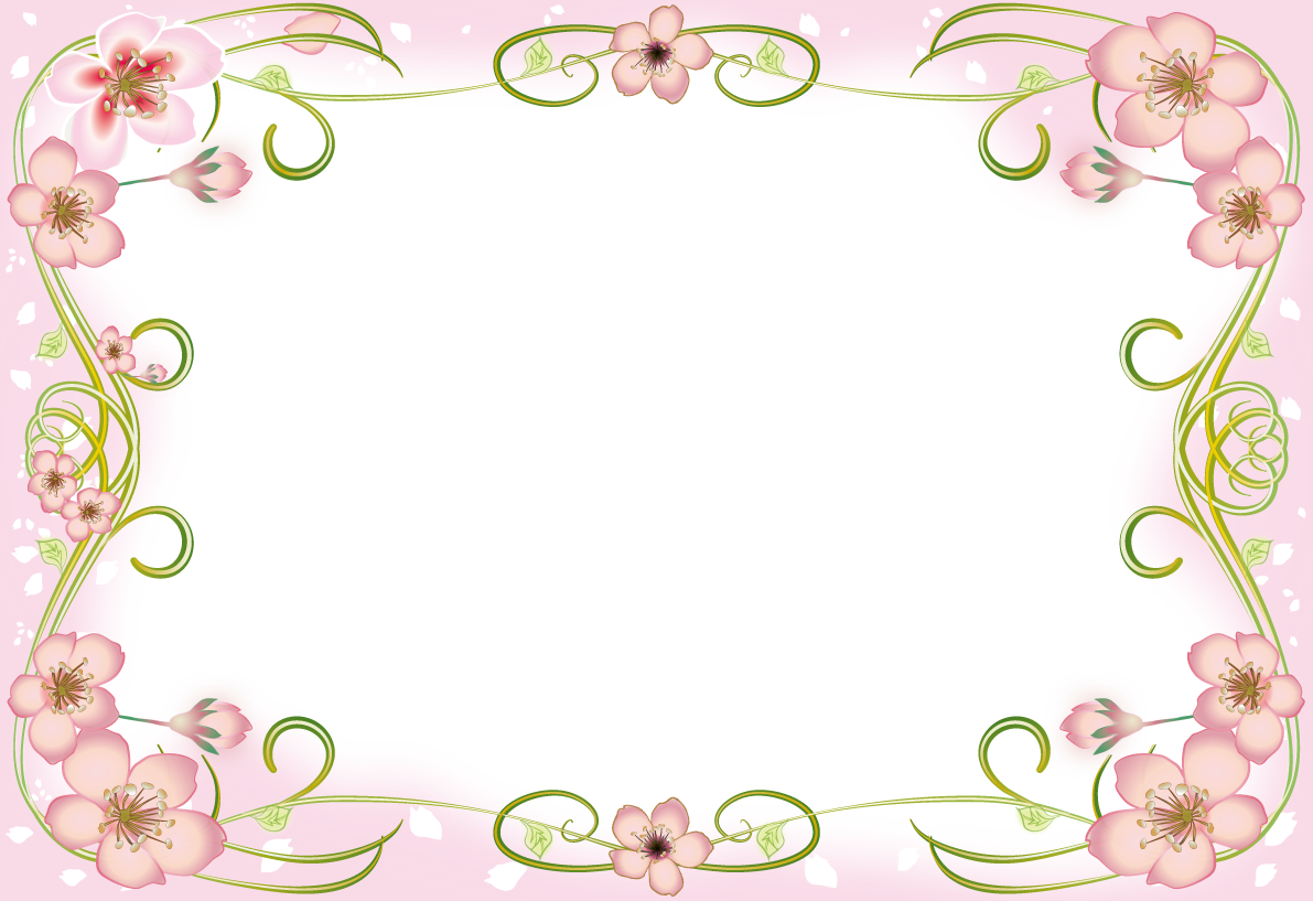 桜 フレーム枠イラスト無料 フリー91068に写真・文字を入れる