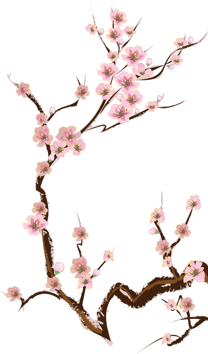 桜の枝 リアル和風イラスト無料 フリー91071に写真・文字を入れる
