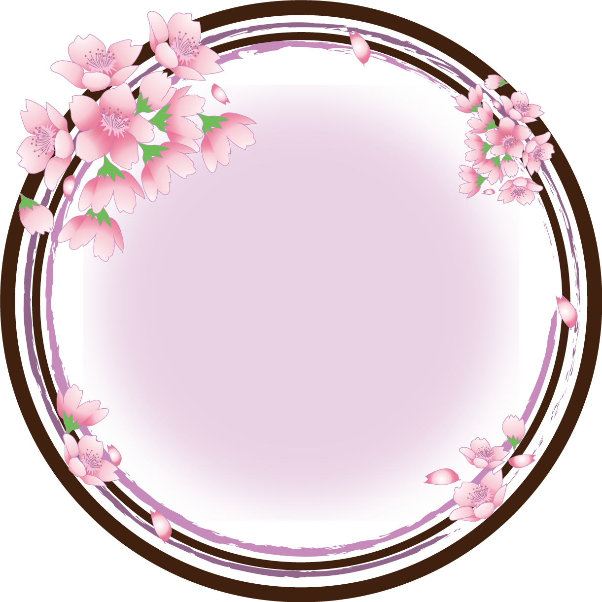 桜 綺麗 和風 フレーム枠イラスト無料 フリー91082に写真・文字を入れる