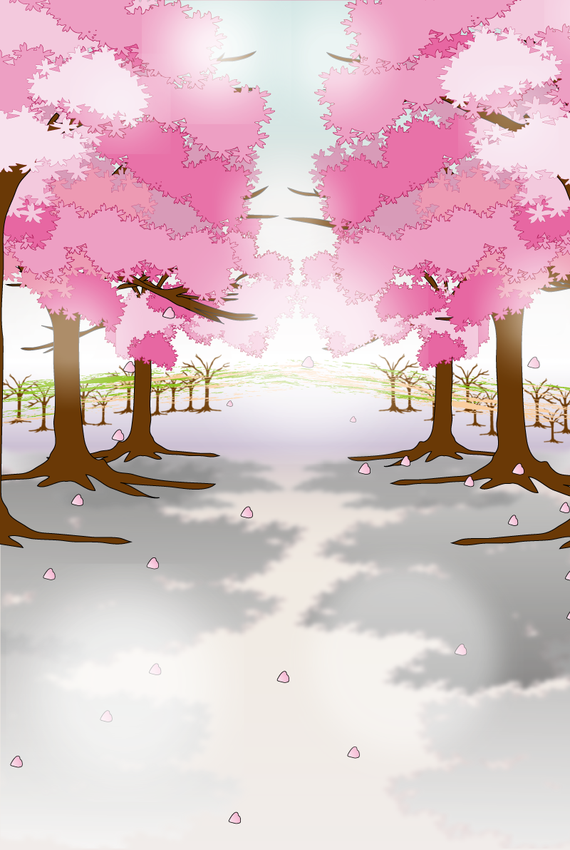 桜の木 背景 イラスト無料 フリー91086に写真・文字を入れる