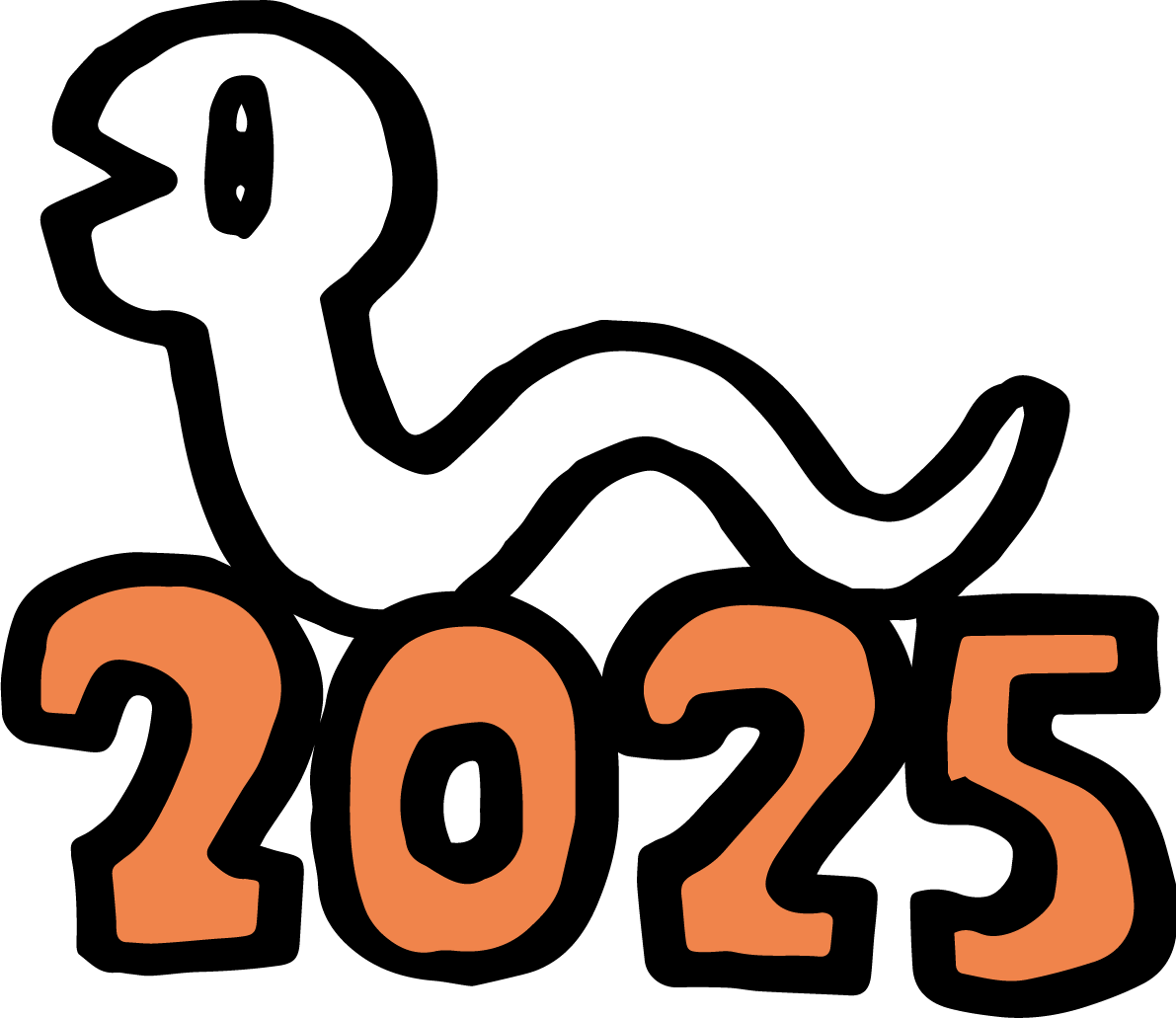 2025の上でうねる白蛇 かわいい巳年イラスト無料 フリー91266に写真・文字を入れる