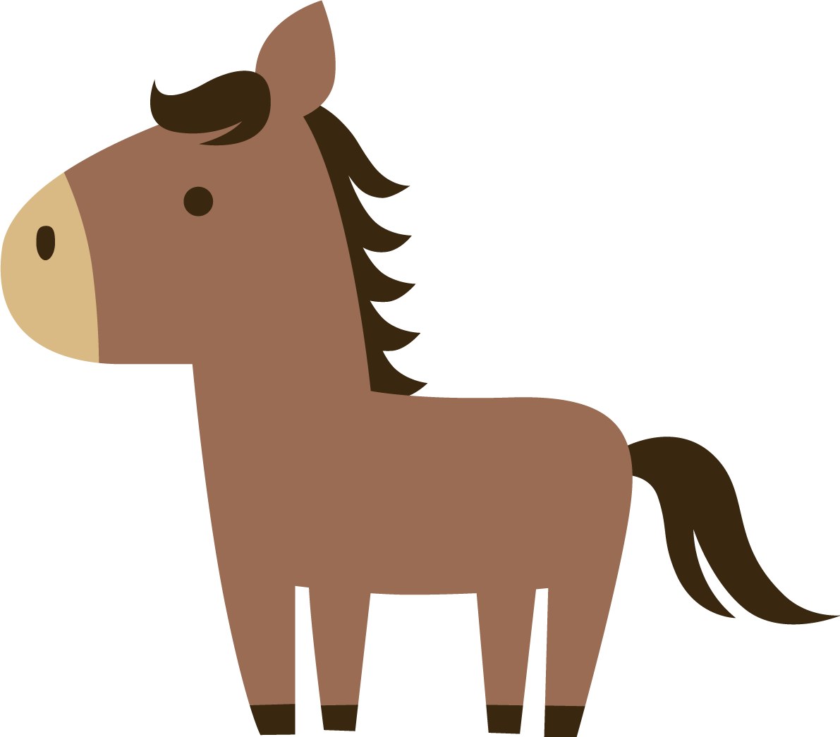 横向きの馬 かわいい 2026 午年イラスト 無料 フリー91789に写真・文字を入れる
