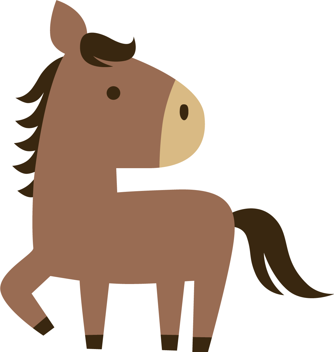 振り返る馬 かわいい 2026 午年イラスト 無料 フリー91793に写真・文字を入れる