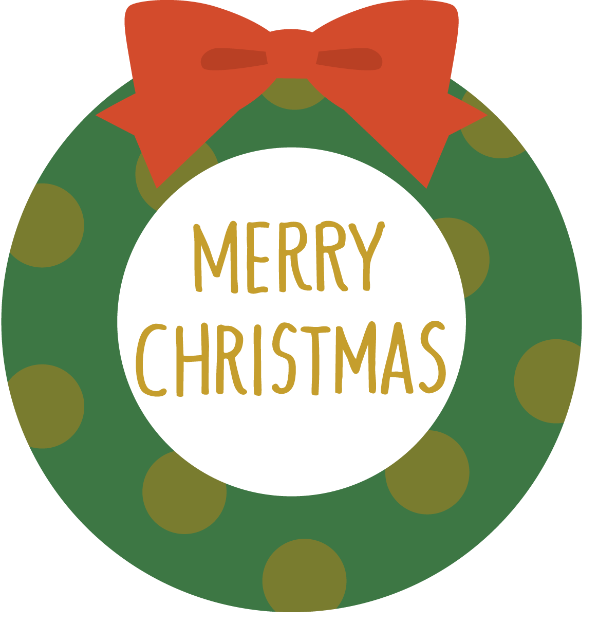 クリスマスリースの中にMERRY CHRISTMASのロゴ かわいい 文字 イラスト 無料 フリー91980に写真・文字を入れる