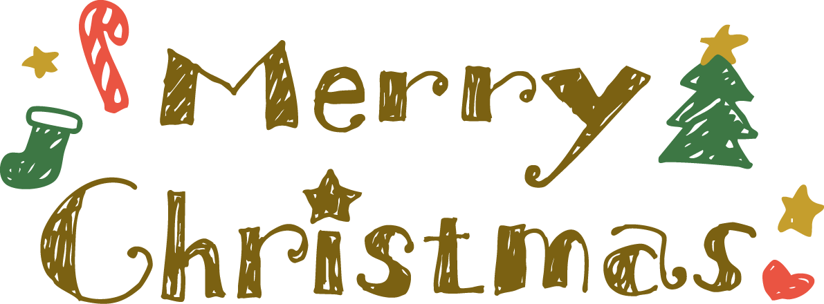 Merry Christmasのロゴとクリスマスモチーフ おしゃれ 文字 クリスマス イラスト 無料 フリー91992に写真・文字を入れる