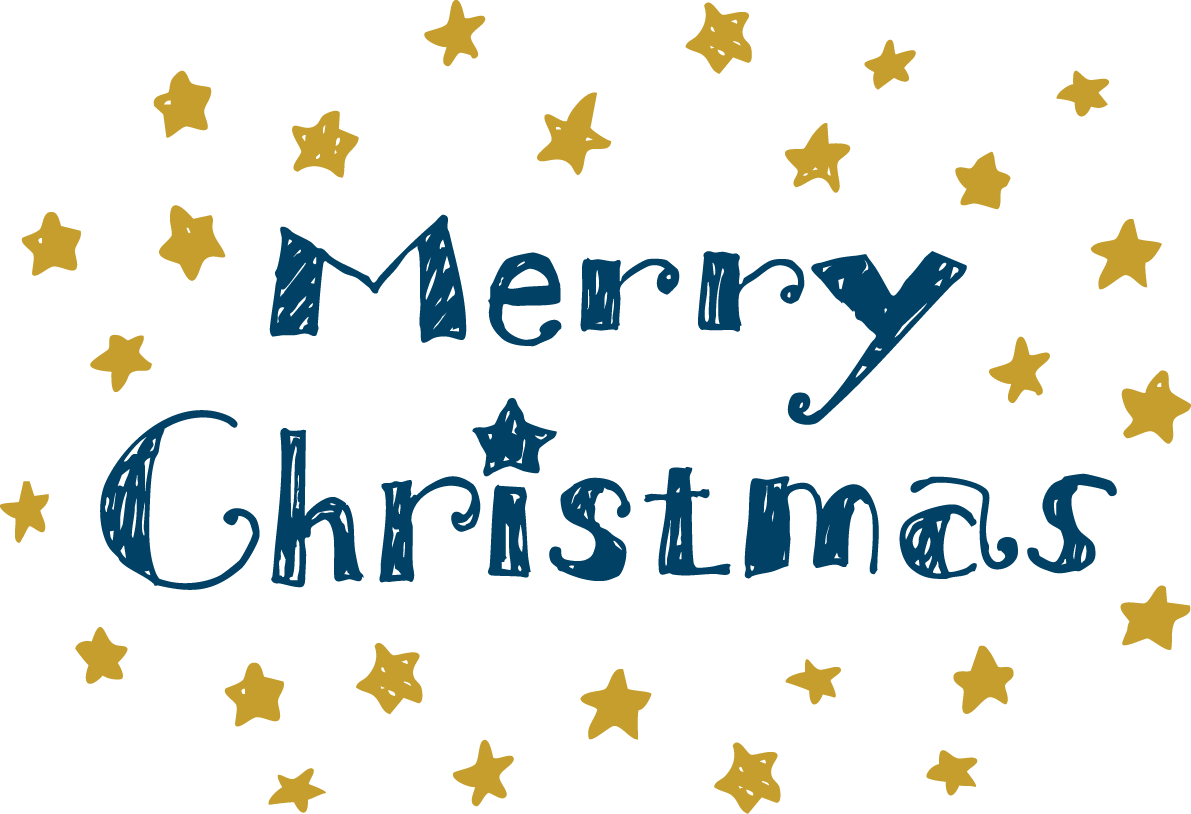 Merry Christmasのロゴとたくさんの星 おしゃれ  文字 クリスマス イラスト 無料 フリー91993に写真・文字を入れる