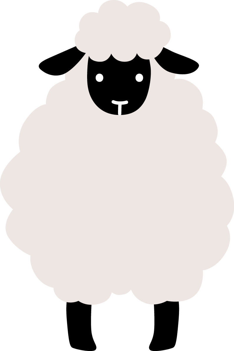 前向き(正面)の黒い羊 かわいい 2027 未年イラスト 無料 フリー92088に写真・文字を入れる