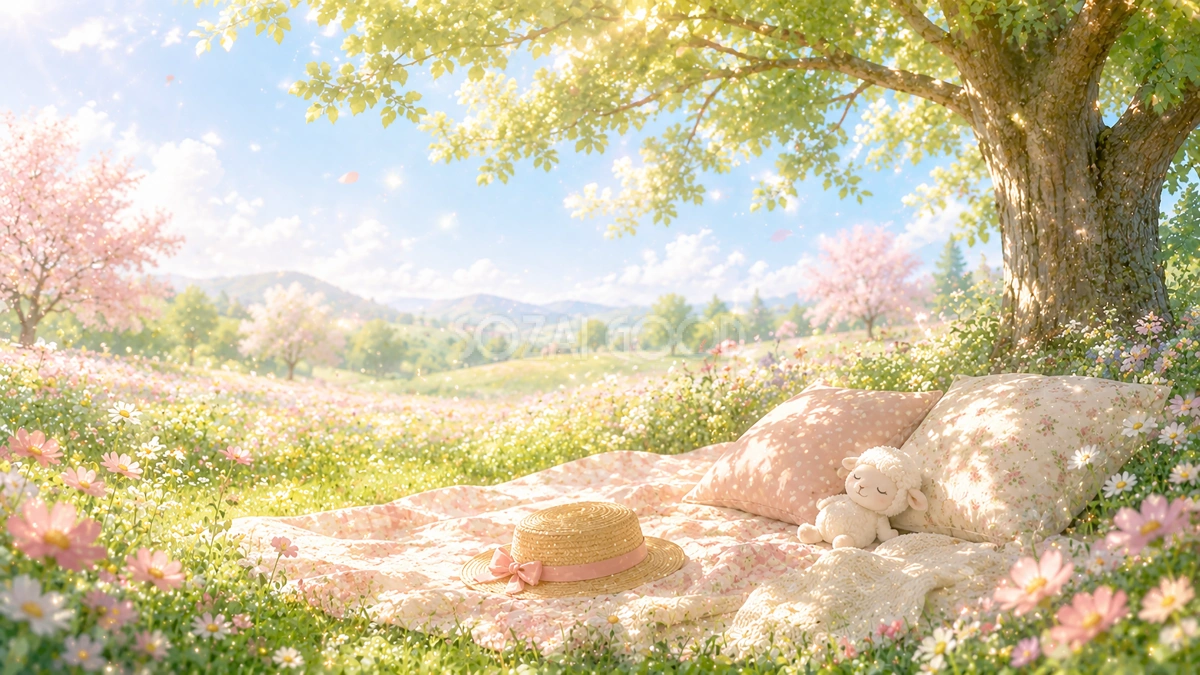 お昼寝・うとうと背景イラスト素材【無料PNG】フリー92284
