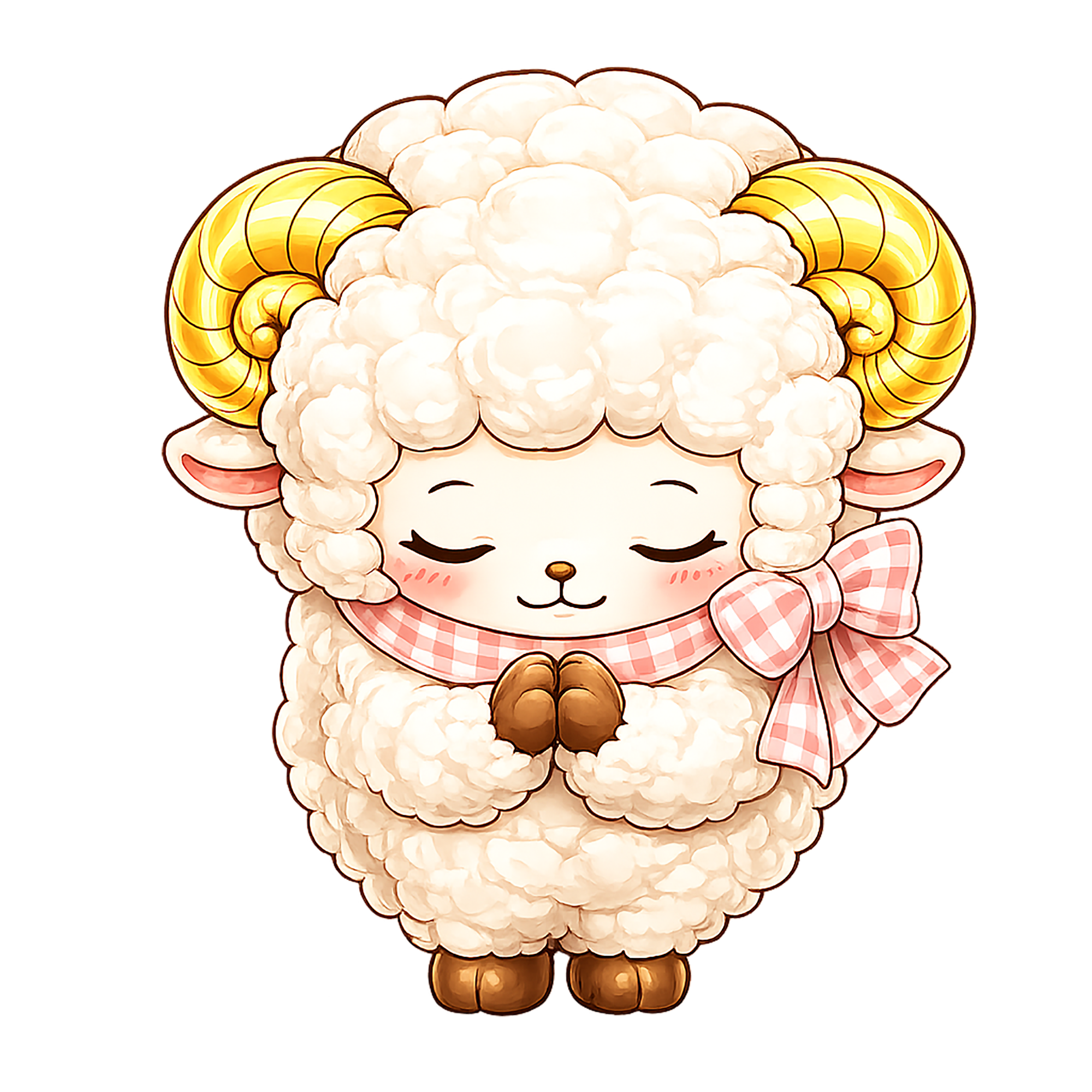 お辞儀する羊のイラスト（無料・かわいいフリー素材）92297に写真・文字を入れる
