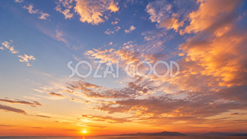 夕暮れ雲の背景素材【無料PNG】幻想的な夕焼け空イラストフリー92348