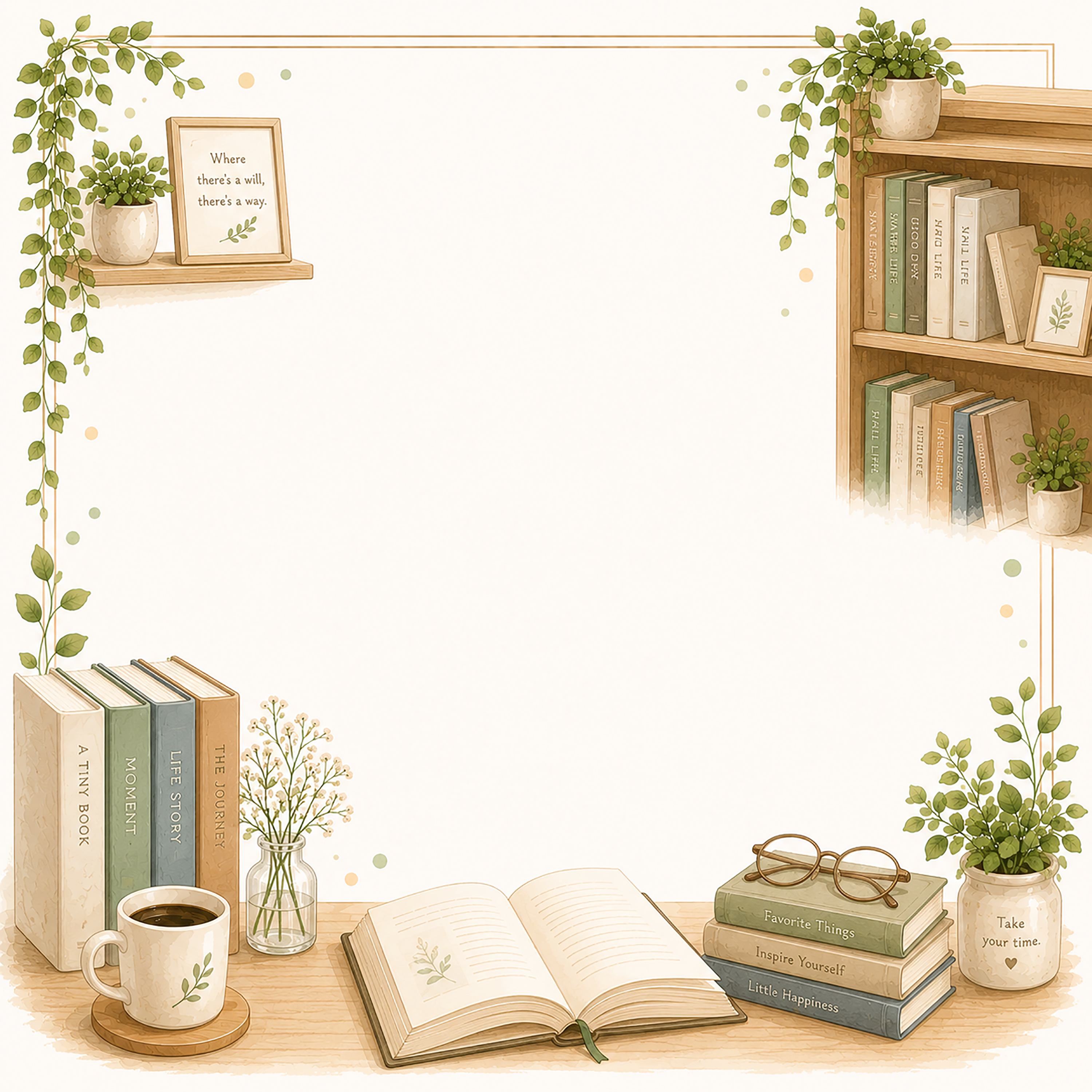 読書フレームの無料イラストフリー素材92391に写真・文字を入れる