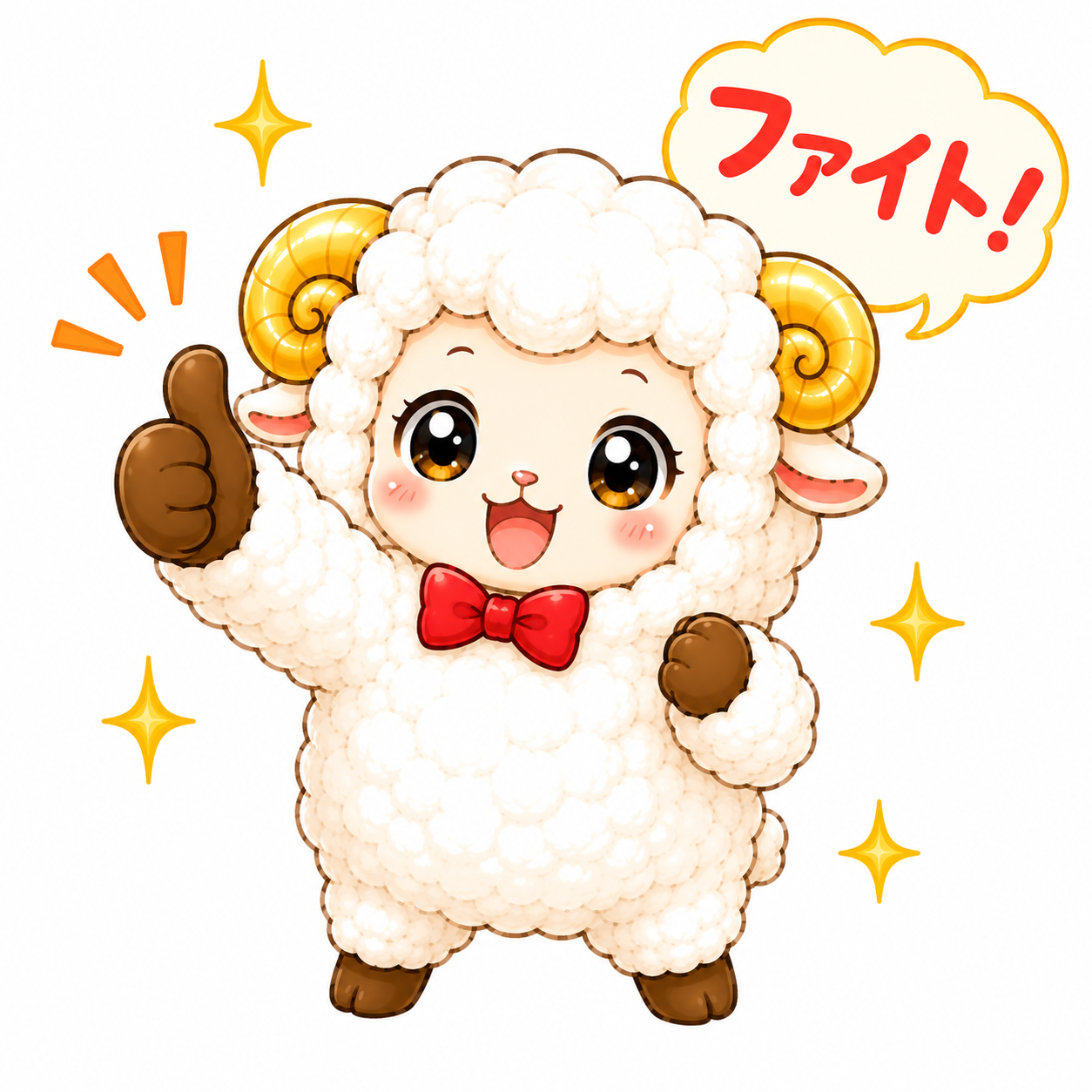 ファイトする羊のイラスト【無料PNG素材】フリー92398に写真・文字を入れる