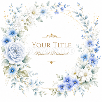ホワイトリリーのラグジュアリーボタニカルデザインテンプレート【無料・フリーPNG】招待状素材92798